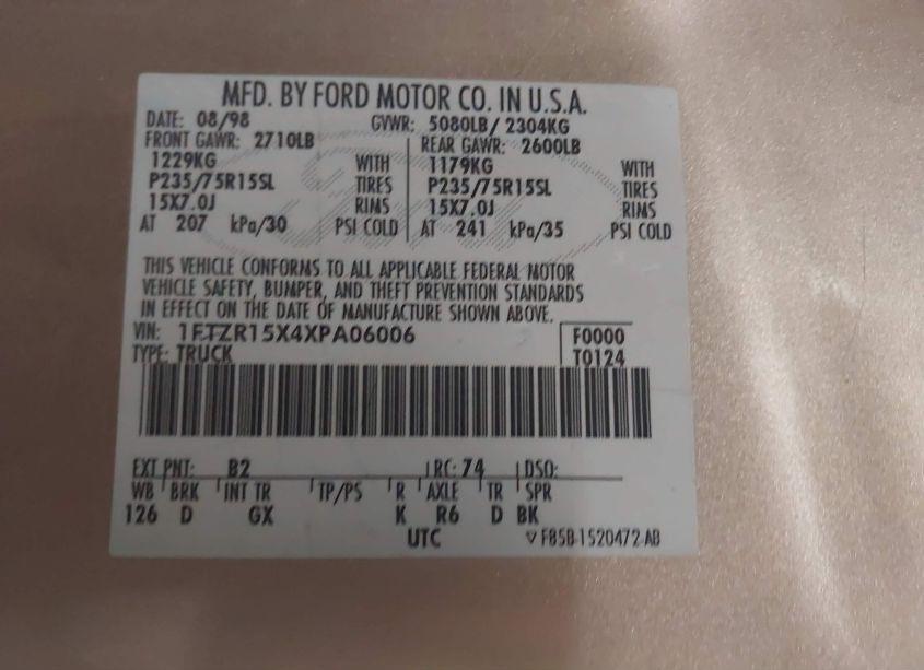 Photo 9 of 2002 Ford Ranger EDGE/XLT (VIN 1FTZR45E62PA70735)