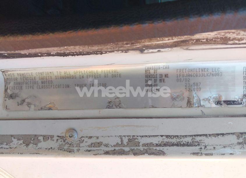 Photo 8 of 2003 Freightliner Columbia COLUMBIA (VIN 1FUJA6CG33LK76083)