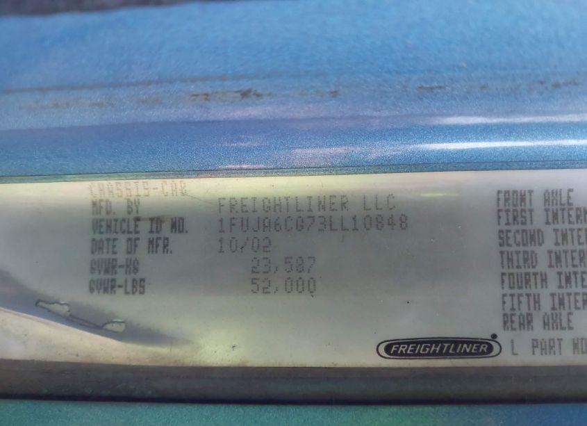 Photo 8 of 2003 Freightliner Columbia COLUMBIA (VIN 1FUJA6CG73LL10848)