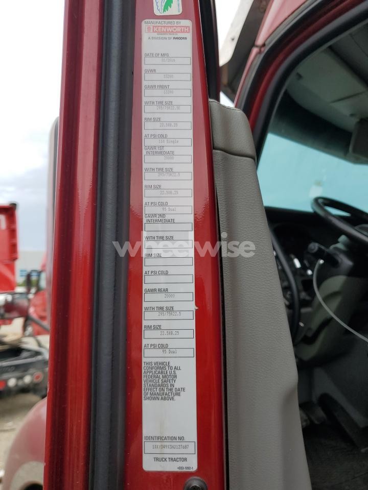 Photo 10 of 2017 KENWORTH T680 SEMI TRUCK (VIN 1FUJGLDR5JLJJ7284)