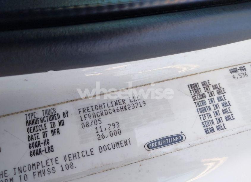 Photo 9 of 2006 Freightliner M2 106 MEDIUM DUTY (VIN 1FVACWDC46HW23719)