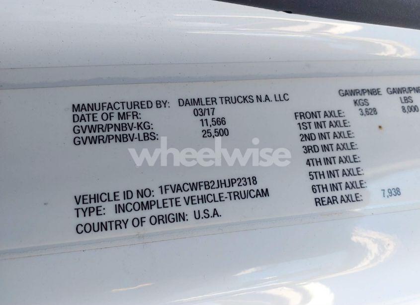 Photo 8 of 2018 Freightliner M2 106 (VIN 1FVACWFB2JHJP2318)