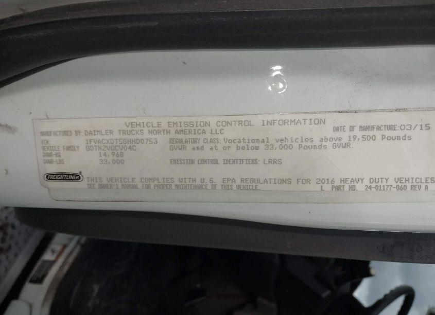 Photo 8 of 2016 Freightliner M2 106 MEDIUM DUTY (VIN 1FVACXDT5GHHD0753)