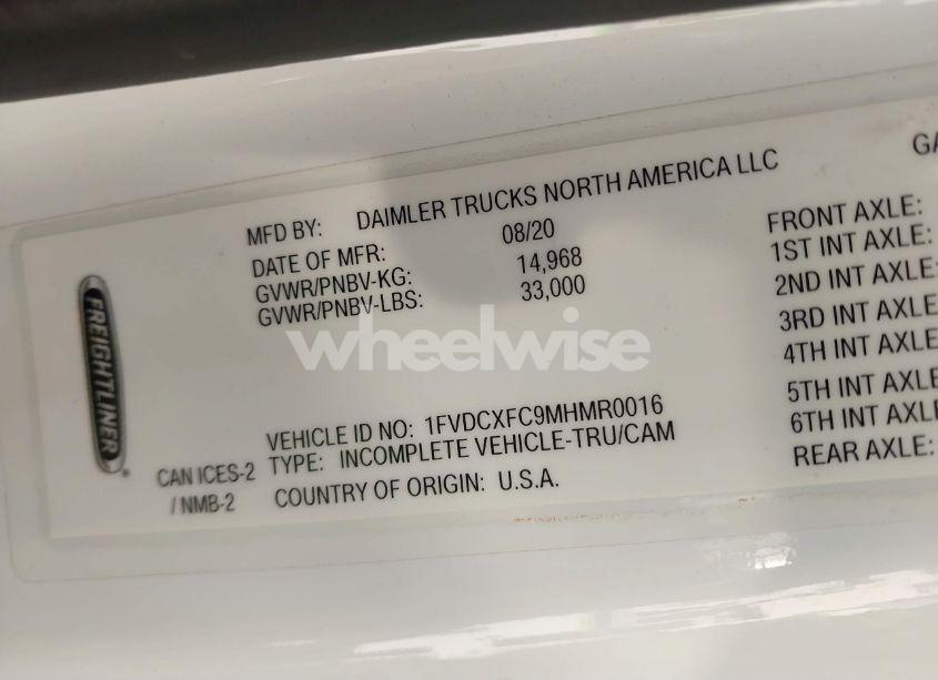 Photo 8 of 2021 Freightliner M2 106 (VIN 1FVDCXFC9MHMR0016)