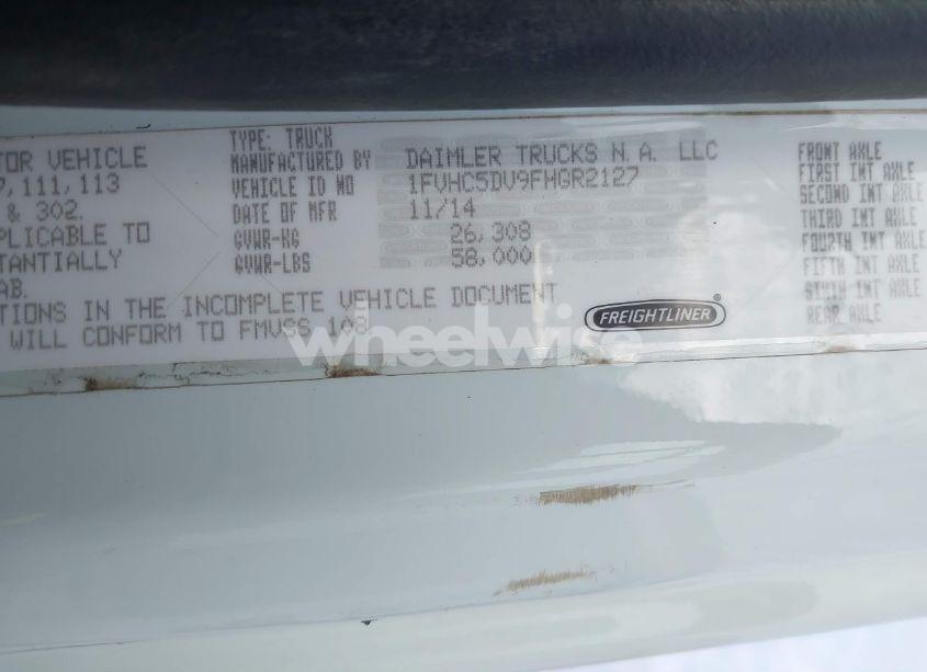 Photo 8 of 2015 Freightliner M2 112 MEDIUM DUTY (VIN 1FVHC5DV9FHGR2127)