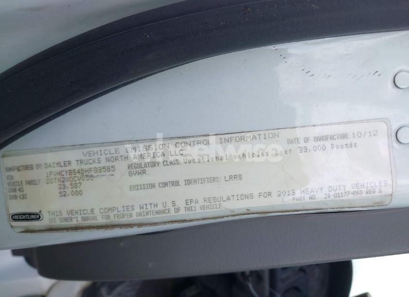 Photo 8 of 2013 Freightliner M2 106 MEDIUM DUTY (VIN 1FVHCYBS4DHFG3585)