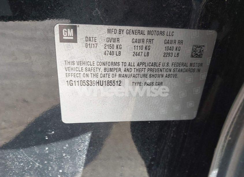 Photo 9 of 2017 Chevrolet Impala 1LT (VIN 1G1105S39HU185512)