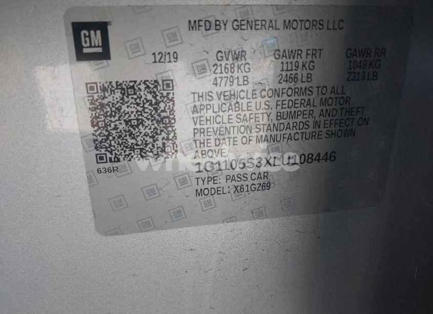 Photo 9 of 2020 Chevrolet Impala FWD PREMIER (VIN 1G1105S3XLU108446)