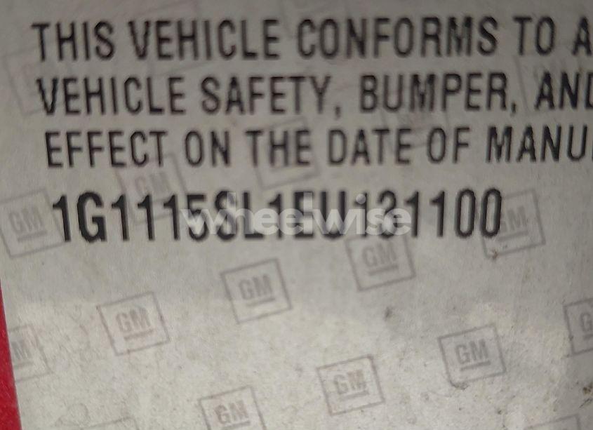 Photo 9 of 2014 Chevrolet Impala 1LT (VIN 1G1115SL1EU131100)