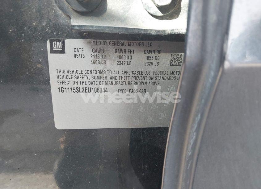 Photo 9 of 2014 Chevrolet Impala 1LT (VIN 1G1115SL2EU106044)