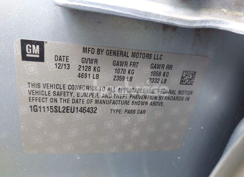 Photo 9 of 2014 Chevrolet Impala 1LT (VIN 1G1115SL2EU146432)