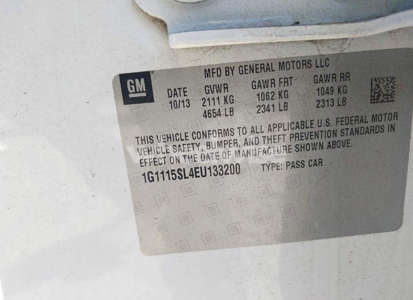 Photo 9 of 2014 Chevrolet Impala 1LT (VIN 1G1115SL4EU133200)
