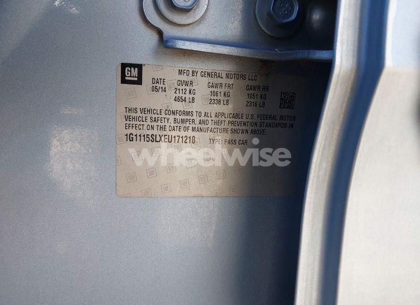 Photo 9 of 2014 Chevrolet Impala 1LT (VIN 1G1115SLXEU171210)