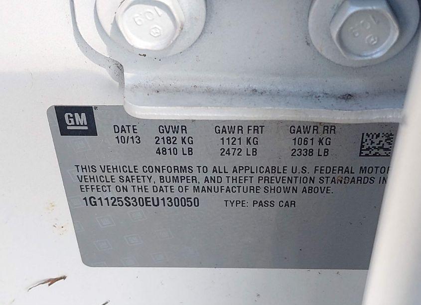 Photo 9 of 2014 Chevrolet Impala 2LT (VIN 1G1125S30EU130050)