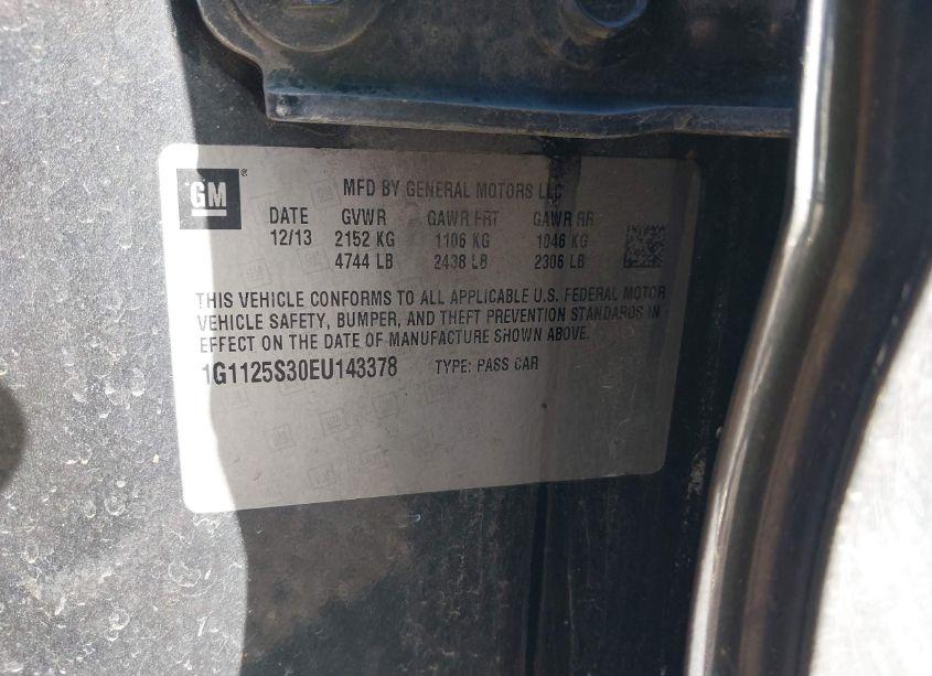 Photo 9 of 2014 Chevrolet Impala 2LT (VIN 1G1125S30EU143378)