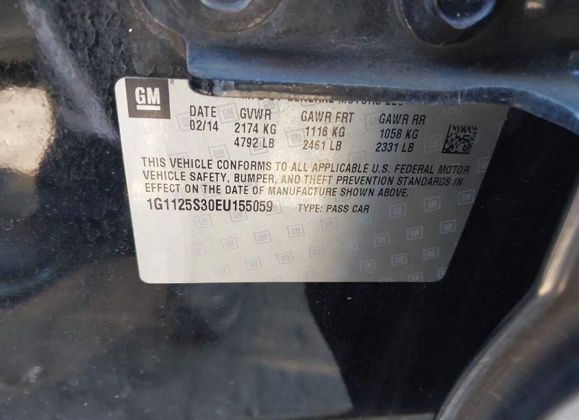 Photo 9 of 2014 Chevrolet Impala 2LT (VIN 1G1125S30EU155059)