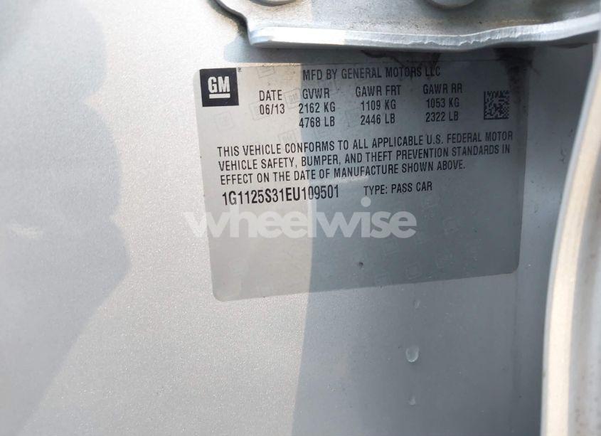 Photo 9 of 2014 Chevrolet Impala 2LT (VIN 1G1125S31EU109501)