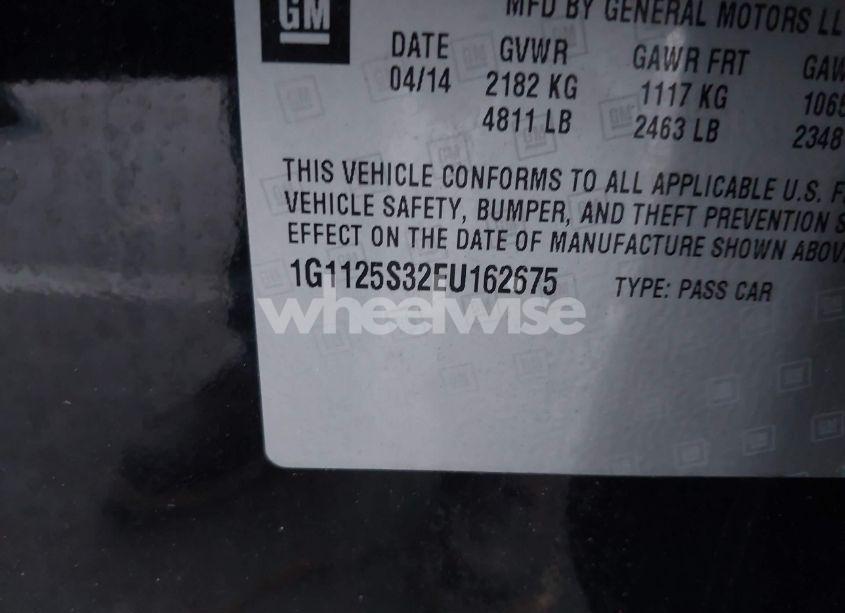 Photo 9 of 2014 Chevrolet Impala 2LT (VIN 1G1125S32EU162675)