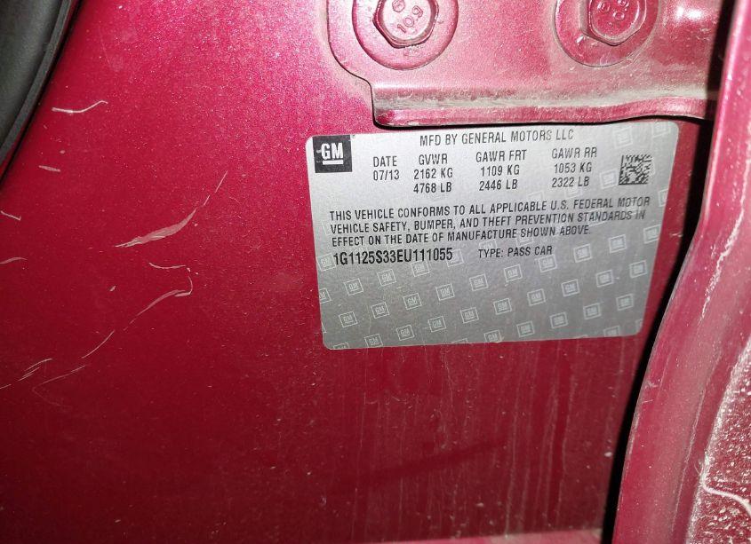 Photo 9 of 2014 Chevrolet Impala 2LT (VIN 1G1125S33EU111055)