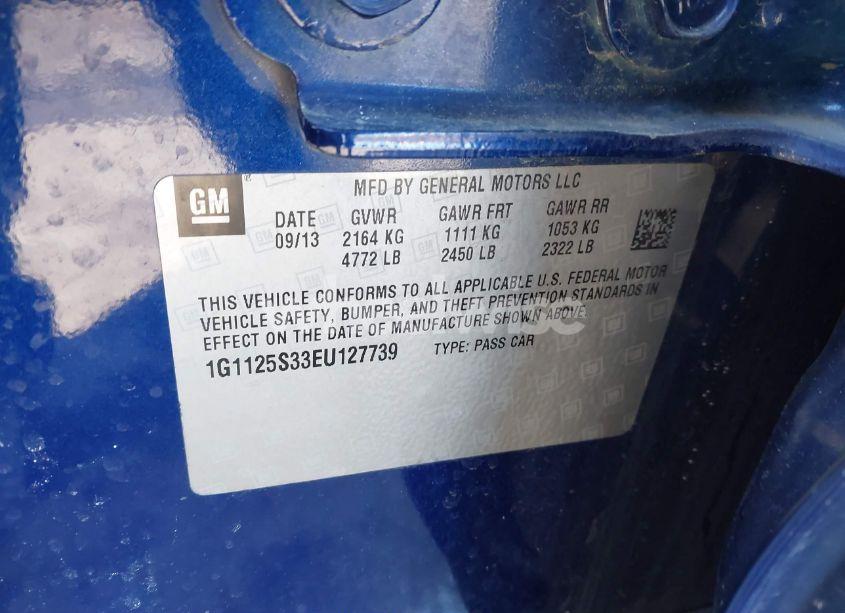 Photo 9 of 2014 Chevrolet Impala 2LT (VIN 1G1125S33EU127739)