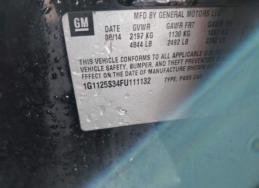 Photo 9 of 2015 Chevrolet Impala 2LT (VIN 1G1125S34FU111132)