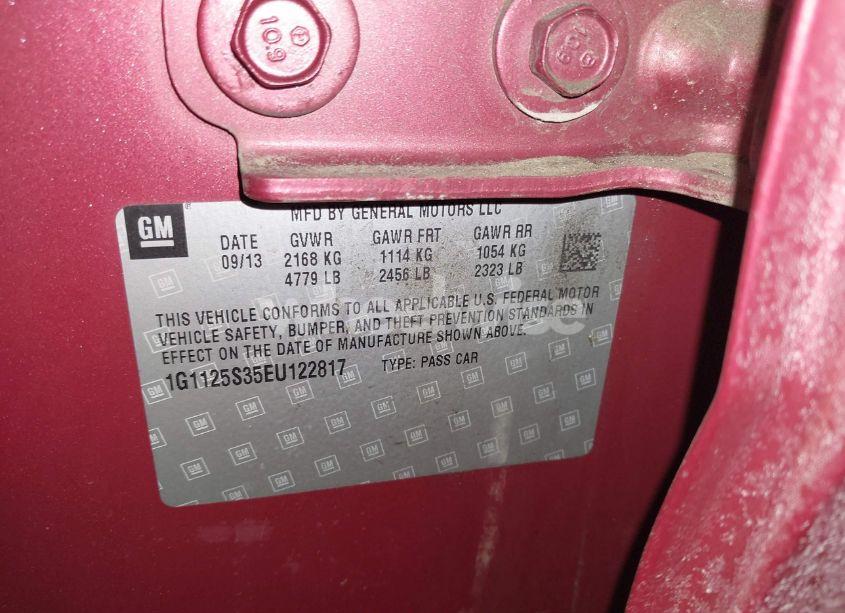 Photo 9 of 2014 Chevrolet Impala 2LT (VIN 1G1125S35EU122817)