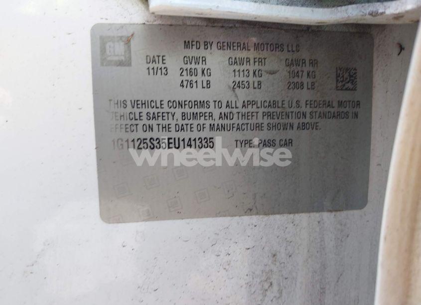 Photo 8 of 2014 Chevrolet Impala 2LT (VIN 1G1125S35EU141335)