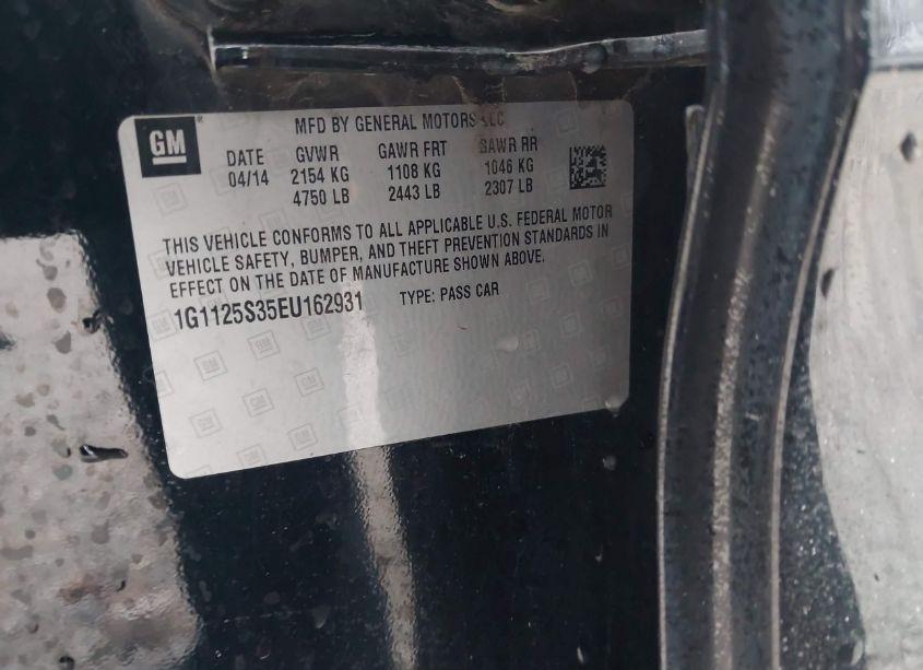 Photo 9 of 2014 Chevrolet Impala 2LT (VIN 1G1125S35EU162931)