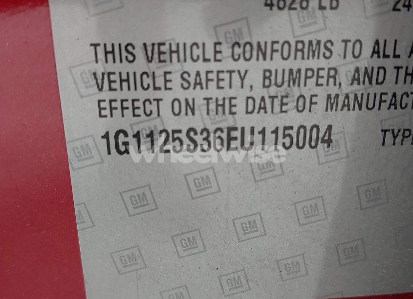 Photo 9 of 2014 Chevrolet Impala 2LT (VIN 1G1125S36EU115004)