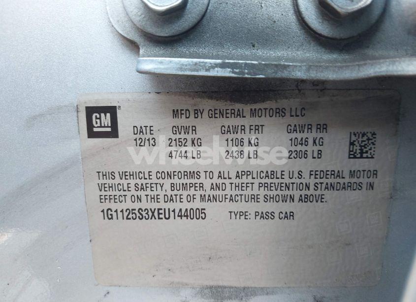 Photo 9 of 2014 Chevrolet Impala 2LT (VIN 1G1125S3XEU144005)