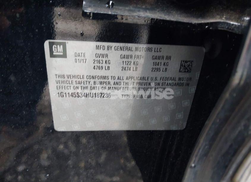 Photo 9 of 2017 Chevrolet Impala 2LZ (VIN 1G1145S34HU187236)