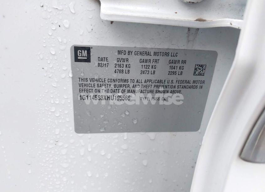 Photo 9 of 2017 Chevrolet Impala 2LZ (VIN 1G1145S3XHU195566)