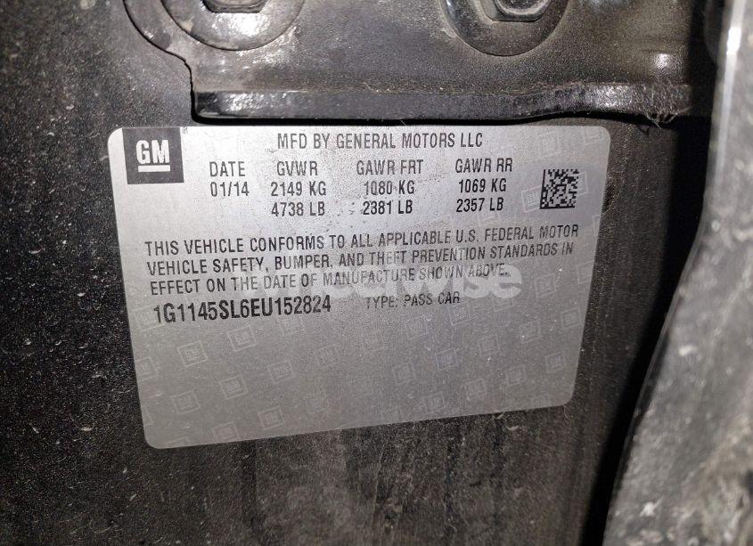 Photo 9 of 2014 Chevrolet Impala 1LZ (VIN 1G1145SL6EU152824)