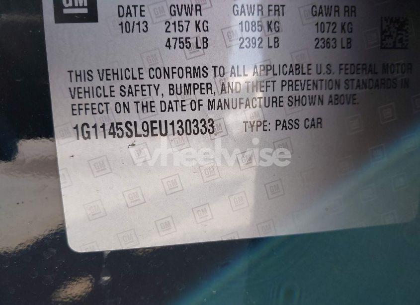 Photo 9 of 2014 Chevrolet Impala 1LZ (VIN 1G1145SL9EU130333)