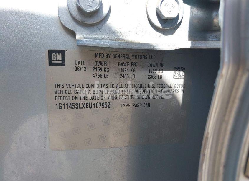 Photo 9 of 2014 Chevrolet Impala 1LZ (VIN 1G1145SLXEU107952)