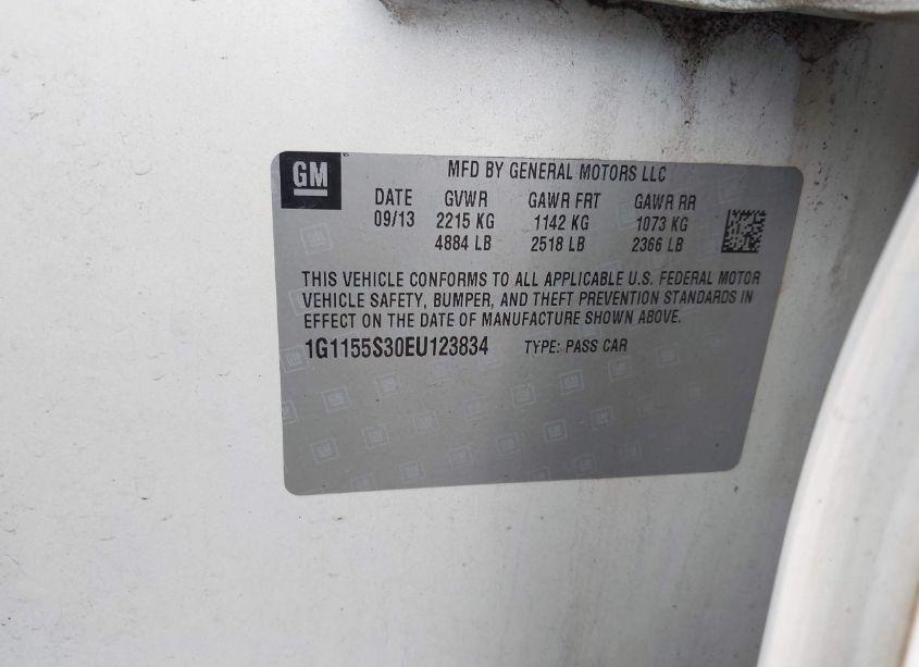 Photo 9 of 2014 Chevrolet Impala 2LZ (VIN 1G1155S30EU123834)