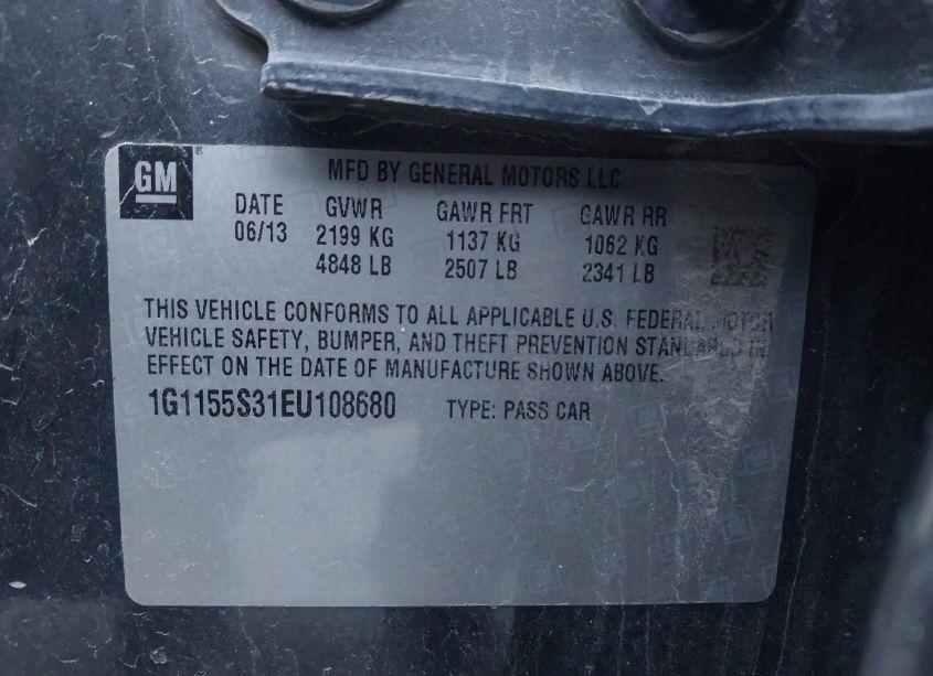 Photo 9 of 2014 Chevrolet Impala 2LZ (VIN 1G1155S31EU108680)