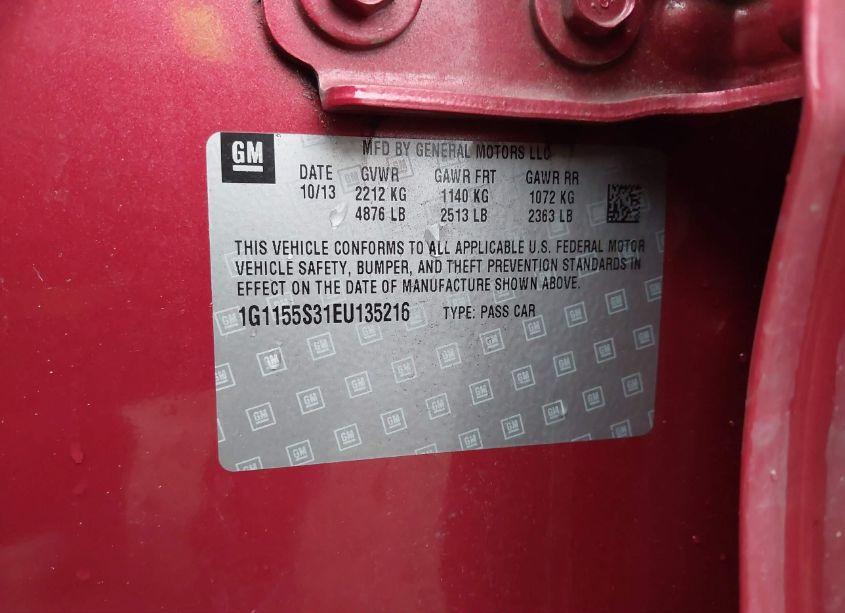 Photo 9 of 2014 Chevrolet Impala 2LZ (VIN 1G1155S31EU135216)