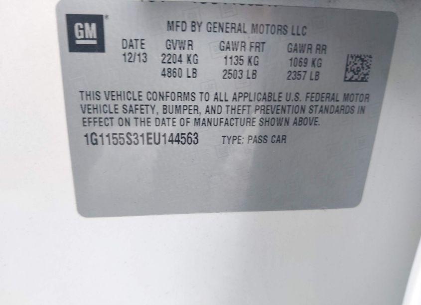 Photo 9 of 2014 Chevrolet Impala 2LZ (VIN 1G1155S31EU144563)