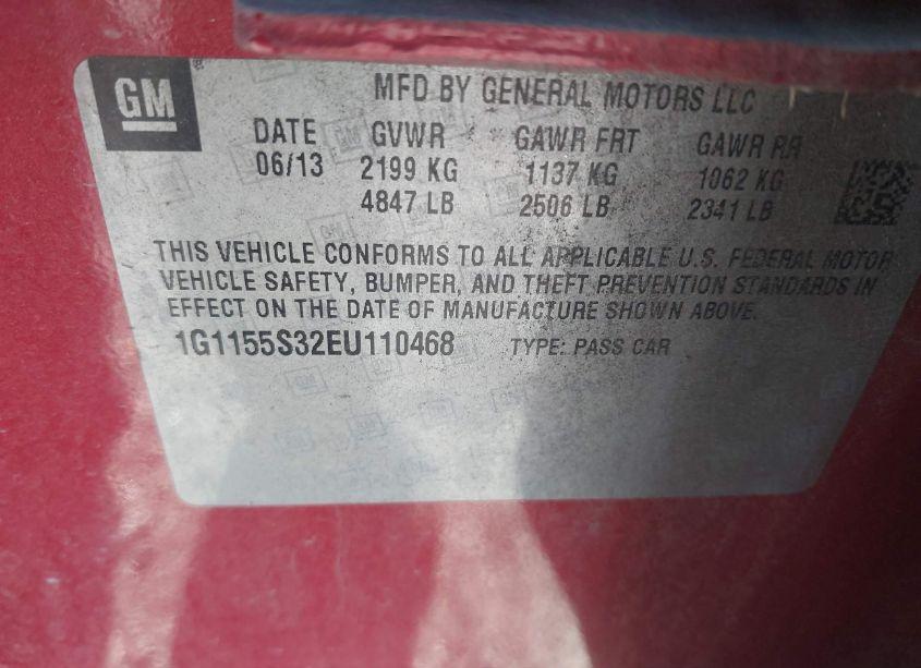 Photo 9 of 2014 Chevrolet Impala 2LZ (VIN 1G1155S32EU110468)