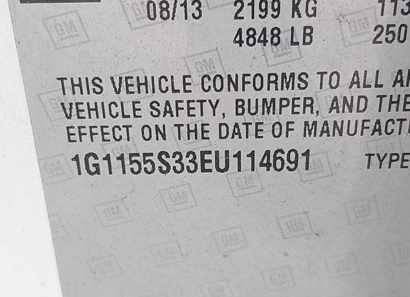 Photo 9 of 2014 Chevrolet Impala 2LZ (VIN 1G1155S33EU114691)