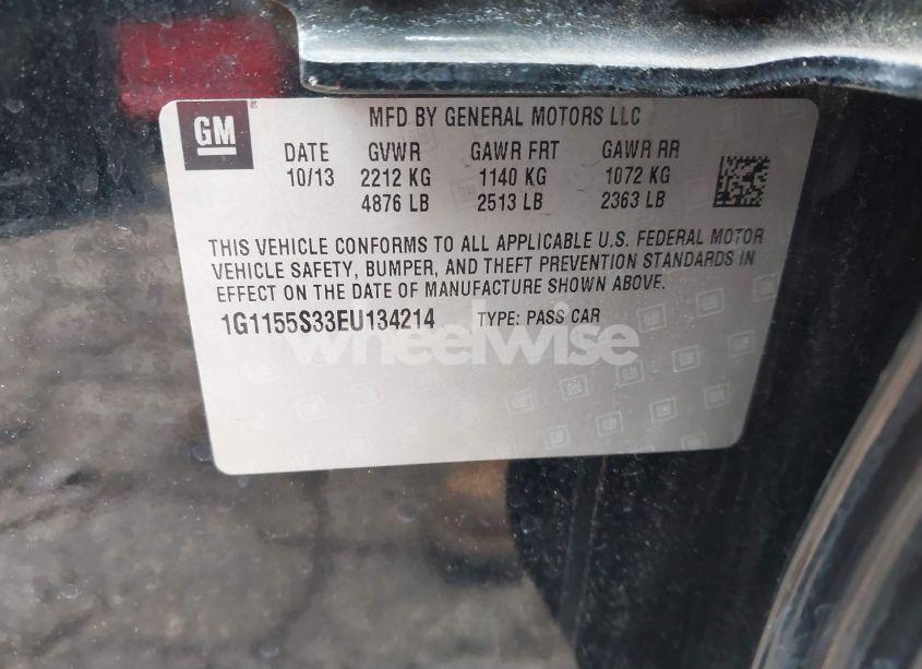 Photo 9 of 2014 Chevrolet Impala 2LZ (VIN 1G1155S33EU134214)