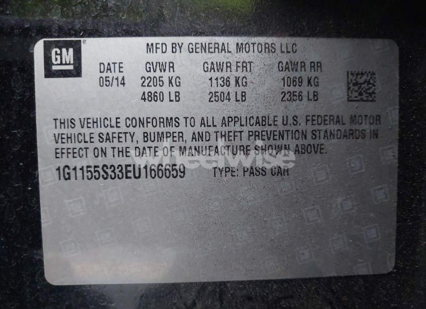 Photo 9 of 2014 Chevrolet Impala 2LZ (VIN 1G1155S33EU166659)