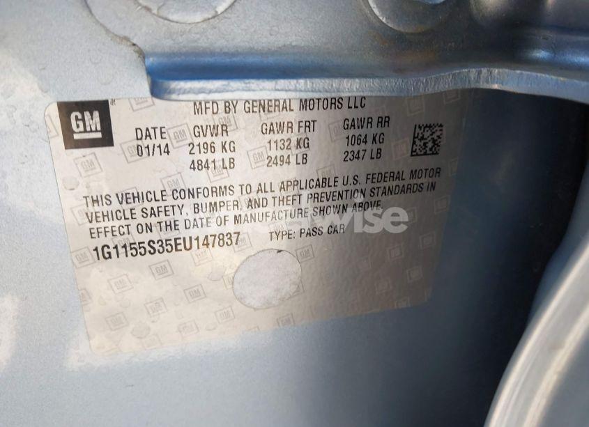 Photo 9 of 2014 Chevrolet Impala 2LZ (VIN 1G1155S35EU147837)