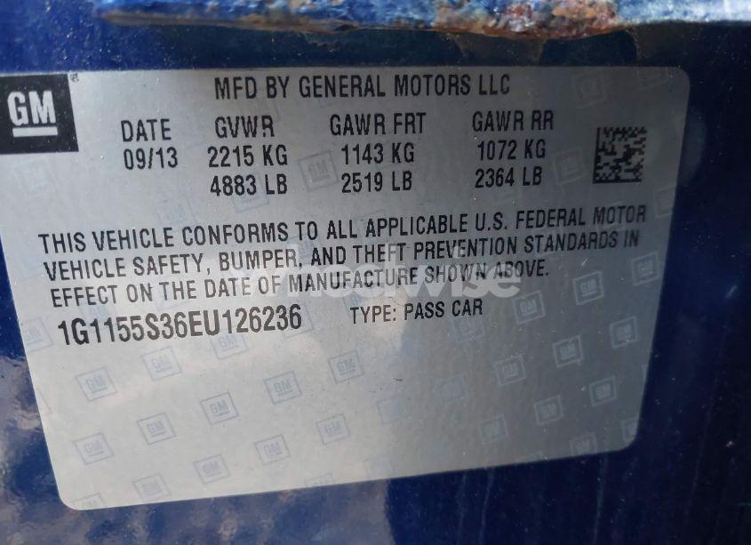 Photo 9 of 2014 Chevrolet Impala 2LZ (VIN 1G1155S36EU126236)