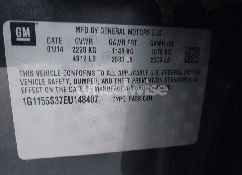 Photo 9 of 2014 Chevrolet Impala 2LZ (VIN 1G1155S37EU148407)