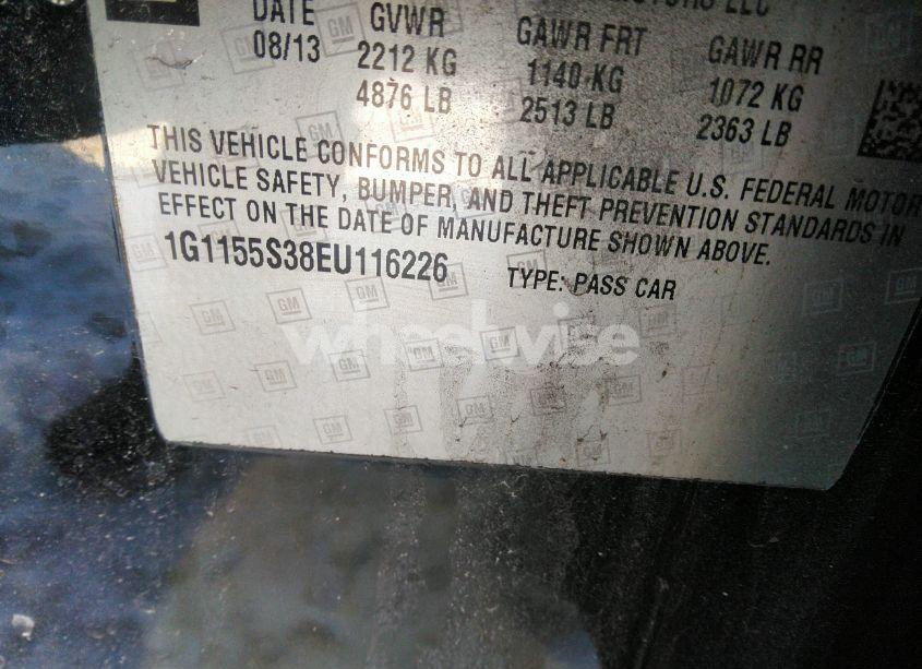 Photo 9 of 2014 Chevrolet Impala 2LZ (VIN 1G1155S38EU116226)