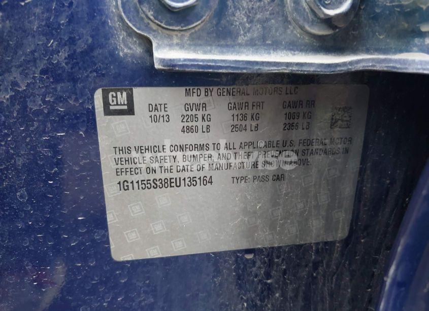 Photo 9 of 2014 Chevrolet Impala 2LZ (VIN 1G1155S38EU135164)