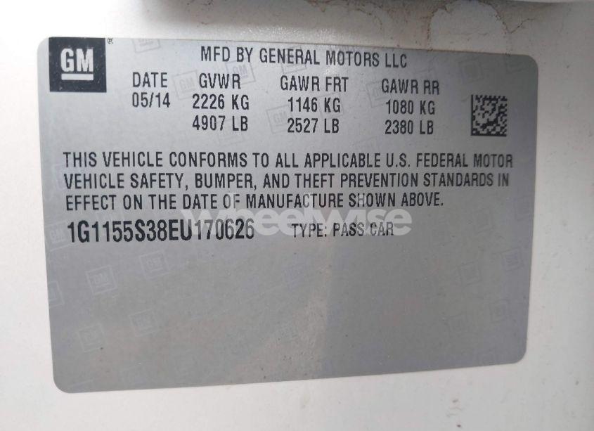 Photo 9 of 2014 Chevrolet Impala 2LZ (VIN 1G1155S38EU170626)