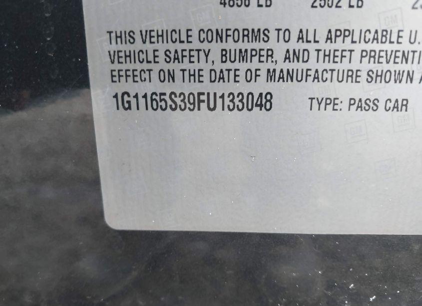 Photo 9 of 2015 Chevrolet Impala 2LZ (VIN 1G1165S39FU133048)